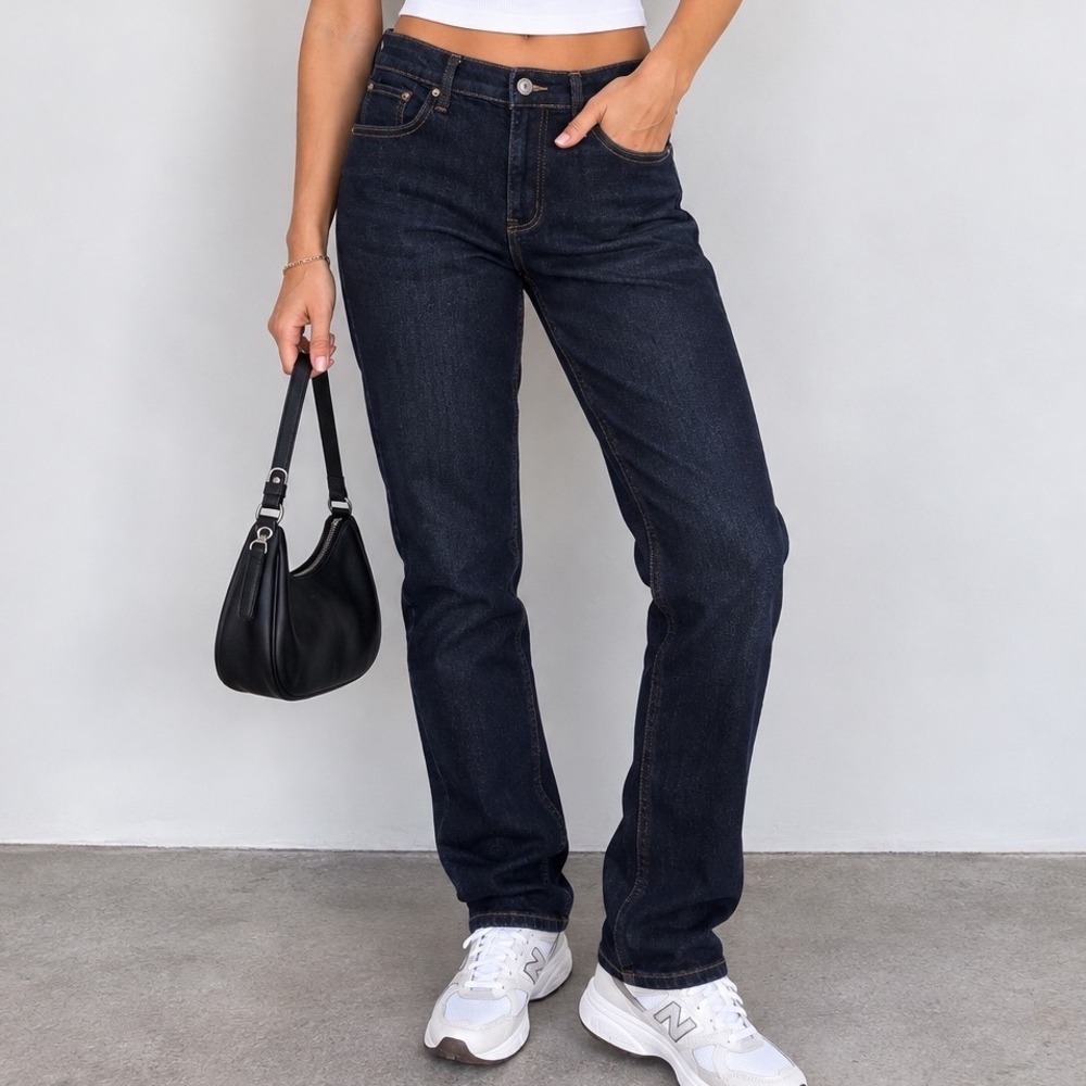 RSQ Relaxed Taper Jeans Dark Indigo Denim 29x32 Mens Slim Fit Stretch Pants